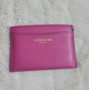 Leather Coach Card Holder
